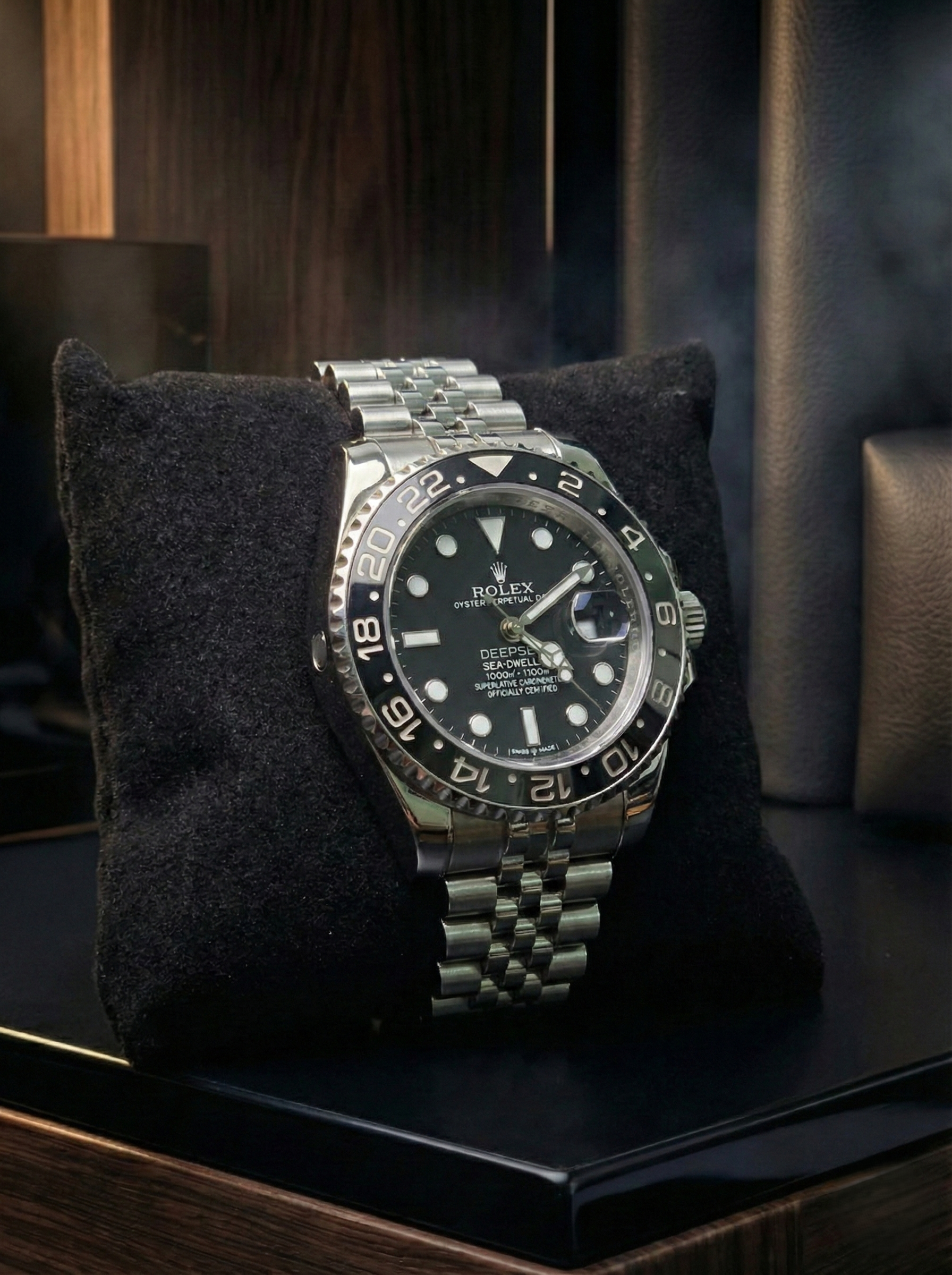 GMT Prestige – Luxury Dual-Time Watch (Rolex-Inspired Impression)